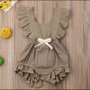 Ruffle Sleeveless Romper